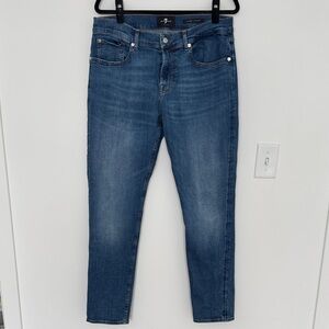 7 For All Mankind Slimmy Tapered Women's Blue Jeans - Size 34